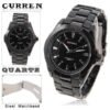 Curren Men's Black Stainless Steel Waterproof Watch (Black 5.2cm Dial) - CUR093
